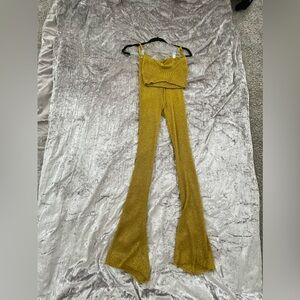 Gold mustard yellow two piece.sorella UK boutique. Size small. US XS.